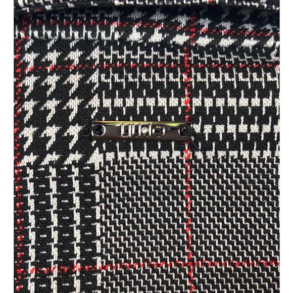 Liu Jo Women’s 10 Gray Black Plaid Viscose Linen Italian Button tailored Blazer - Picture 5 of 8